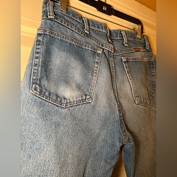 Vintage 90s Rustler Regular Straight Leg Distressed Jeans Denim size 12 33x30 - Picture 12 of 13